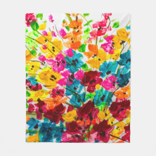 Cobertor De Velo pintura de flores textura, pintura de flu brilhant