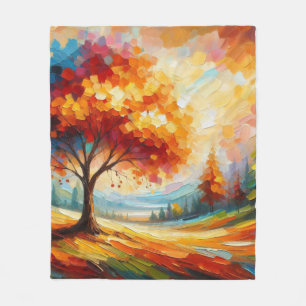 Cobertor De Velo Pintura de Paisagem Com Cores Brilhantes