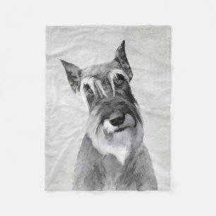 Cobertor De Velo Pintura de Schnauzer (Giant) - Arte Canina
