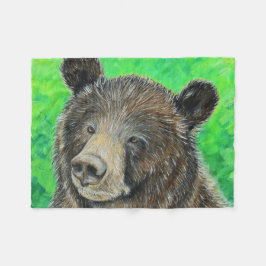 Cobertor De Velo Pintura de Urso Marrom