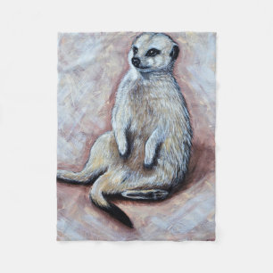Cobertor De Velo Pintura do Meerkat Slouchy