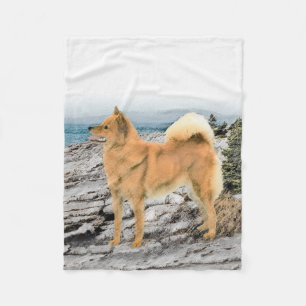 Cobertor De Velo Pintura em Seashore - Arte Canina