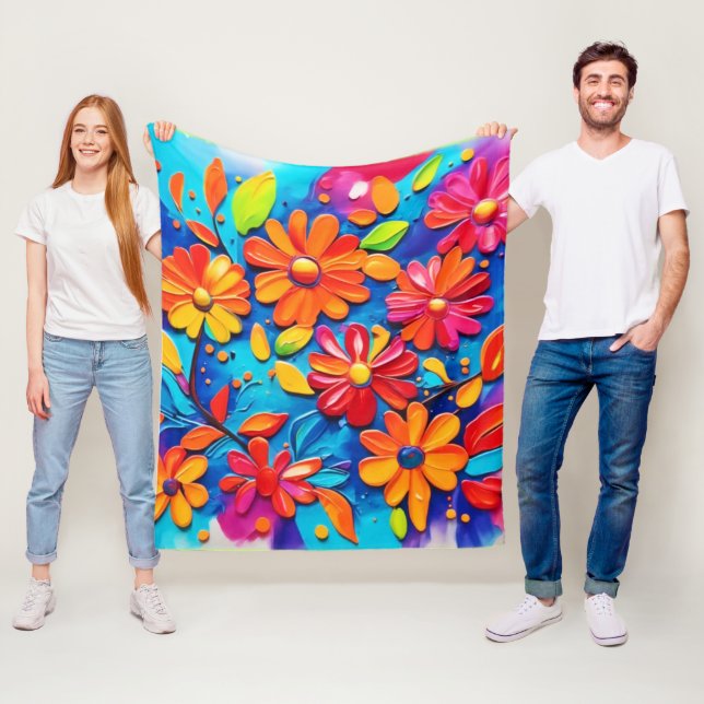 Cobertor De Velo Pintura Floral Joyful (In Situ)