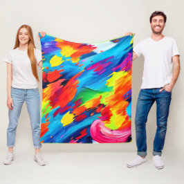 Cobertor De Velo Pintura Joyful Color Explosion