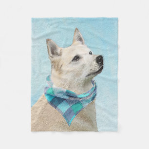 Cobertor De Velo Pintura Norueguesa De Buhund - Arte De Cachorro Or