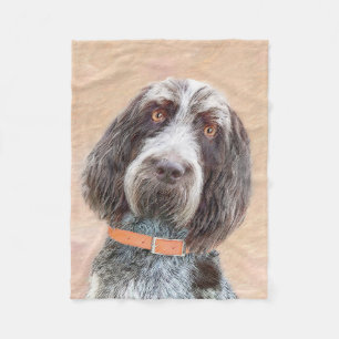 Cobertor De Velo Pintura Spinone Italiano - Arte Cachorro Original