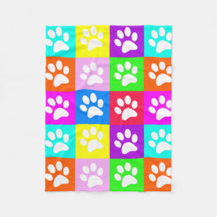 Cobertor De Velo "Pinturas Pop de Cão" Fleece Blanket