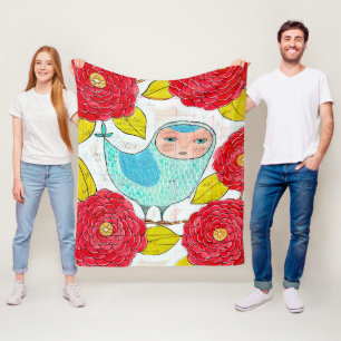 Cobertor De Velo Pip Gerard Ink Bird no Garden Ledger Illustração