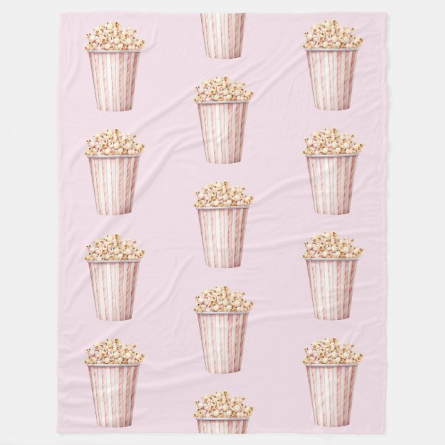Cobertor De Velo Pipoca Blush Hora do Filme (Frente)