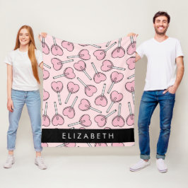 Cobertor De Velo Pirulitos Cor-de-Rosa, Pirulitos em Forma de Coraç