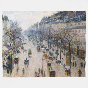 Cobertor De Velo Pissarro - Boulevard Montmartre, Manhã de Inverno