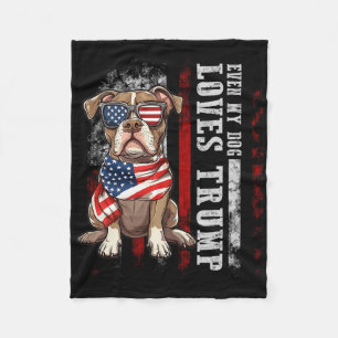 Cobertor De Velo Pit Bull Terrier Mesmo Meu Cachorro Ama Trump Home