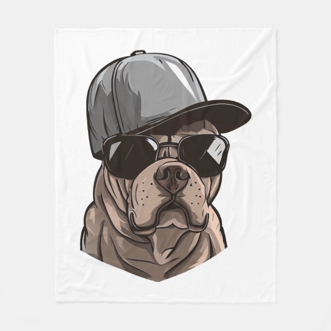 Cobertor De Velo Pitbull Gangster (Frente)