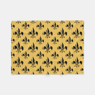 Cobertor De Velo PixDezines fleur de lis/black/gold