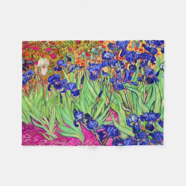 Cobertor De Velo PixDezines van gogh/irises/ruas roxas. remy (Frente (Horizontal))