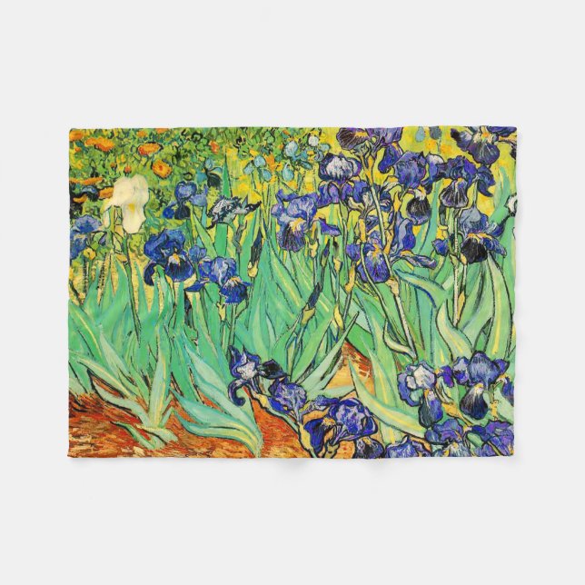 Cobertor De Velo PixDezines van gogh/irises/ruas roxas. remy (Frente (Horizontal))