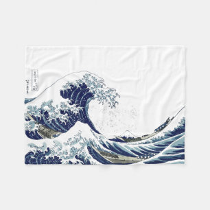 Cobertor De Velo PixDezines Vintage, Grande Onda, Hokusai 葛飾北斎の神奈川沖