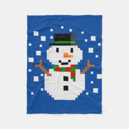 Cobertor De Velo Pixel Art BONECo de NEVE