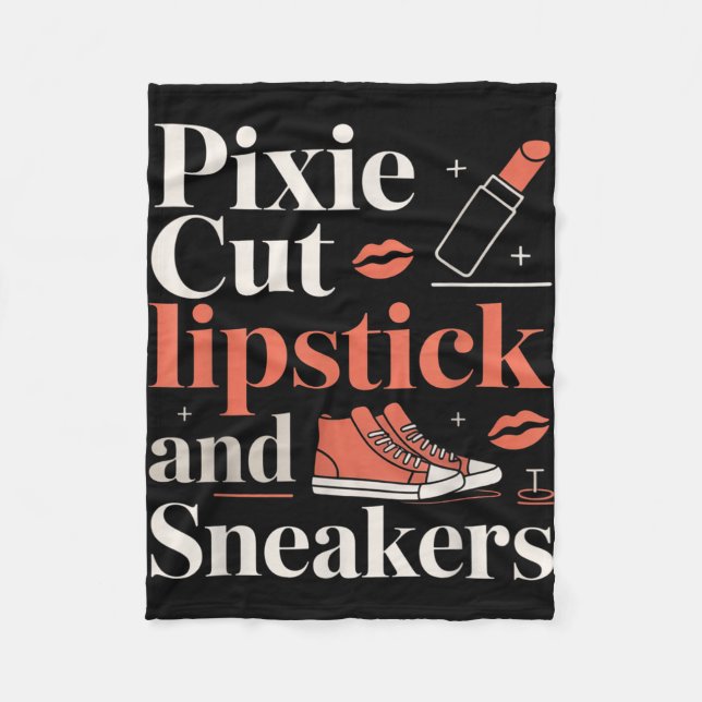 Cobertor De Velo Pixie cut lipstick and sneakers short hair style  (Frente)