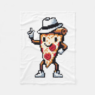 Cobertor De Velo Pizza de lua - Legendível Pop de arte