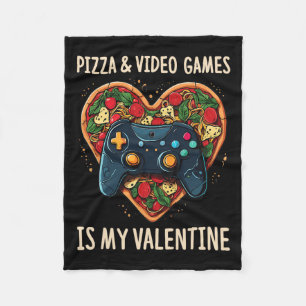 Cobertor De Velo Pizza E Videos games É Meu Namorados Gamer Fan Va