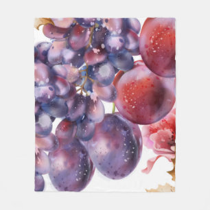 Cobertor De Velo Placa de aquarela de Uvas