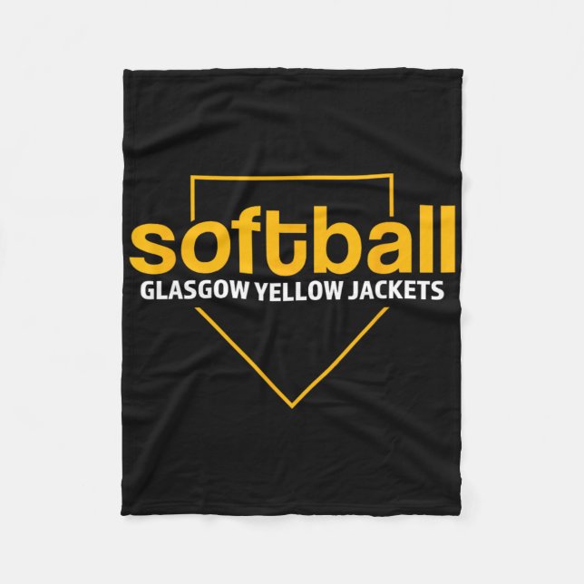 Cobertor De Velo Placa de Casa de Softbol Glasgow Yellow Jackets  (Frente)
