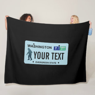 Cobertor De Velo Placa de Licença de Washington Sasquatch