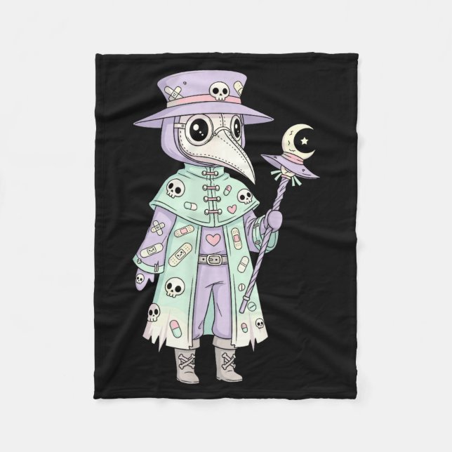 Cobertor De Velo Plague Doctor Gothic Pastel Cute Moth Face Mask Oc (Frente)