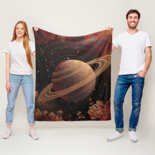 Cobertor De Velo Planeta de Cristal Cosmos Roxo Sonhador