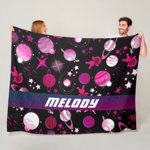 Cobertor De Velo planeta galáxia do exterior, padrão das estrelas e