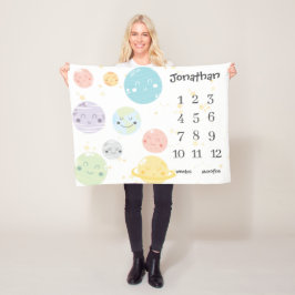 Cobertor De Velo Planetas Cute Kawaii Stars Baby Milestone