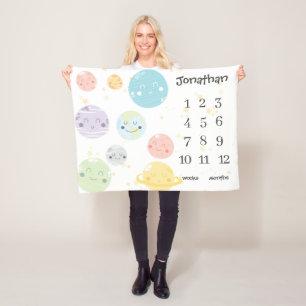 Cobertor De Velo Planetas Cute Kawaii Stars Baby Milestone