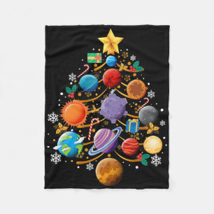 Cobertor De Velo Planetas do Sistema Solar Árvore de Natal Astronom