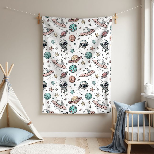 Cobertor De Velo Planetas e Foguetes Novo Menino Novo Ideia Ofereci (Planets & Rockets Blanket New Baby Boy Gift Idea)