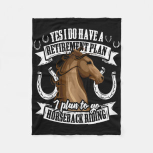 Cobertor De Velo Plano de aposentadoria Funny Horseback Andando Equ