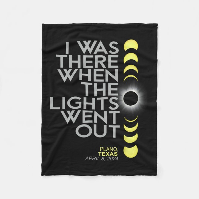 Cobertor De Velo Plano Texas Total Eclipse 2024 (Frente)