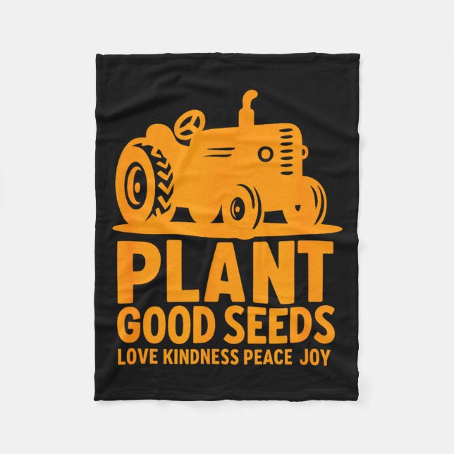 Cobertor De Velo Plant Good Seeds Love Kindness Peace Joy Christian (Frente)