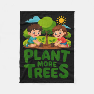Cobertor De Velo Plante mais árvores - crianças jardinagem ecológic