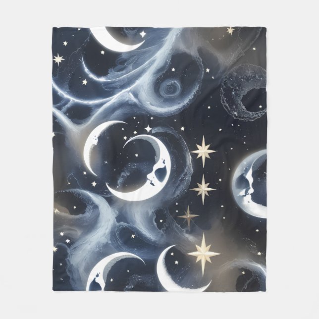 Cobertor De Velo Platinum Silver Celestial Moon Blanket – Luxury Se (Frente)