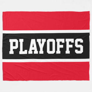 Cobertor De Velo PLAYOFFS Esportivo Vermelho Brilho Vermelho Negra