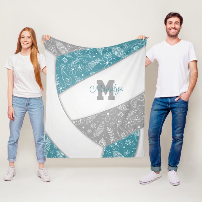 Cobertor De Velo plenas florais penas cinzas de teia vôlei (In Situ)