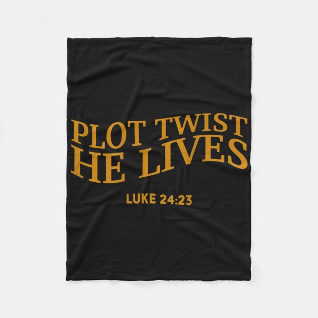 Cobertor De Velo Plot Twist Ele Vive Páscoa Engraçada Cristã Tod (Frente)