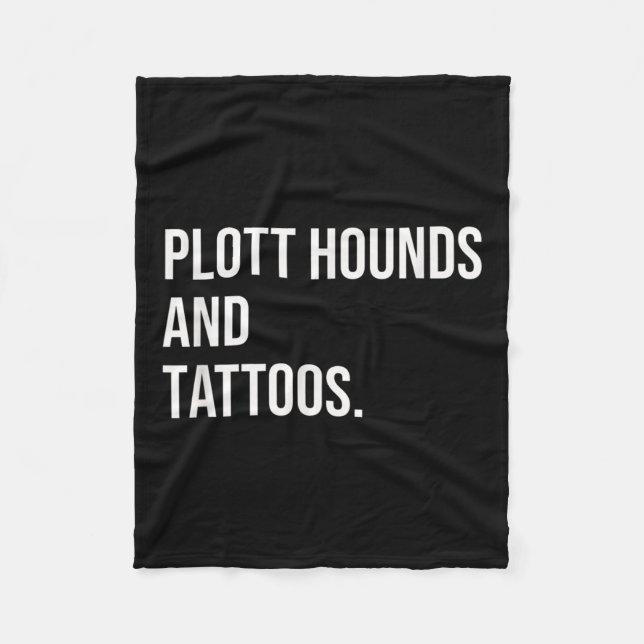 Cobertor De Velo Plott Hounds E Tattoos Plotthound Proprietário Cac (Frente)