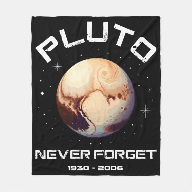 Cobertor De Velo Plutão Nunca Esqueça (Frente)
