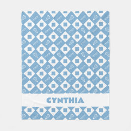 Cobertor De Velo Pó Azul Lacrosse Argyle Padrão