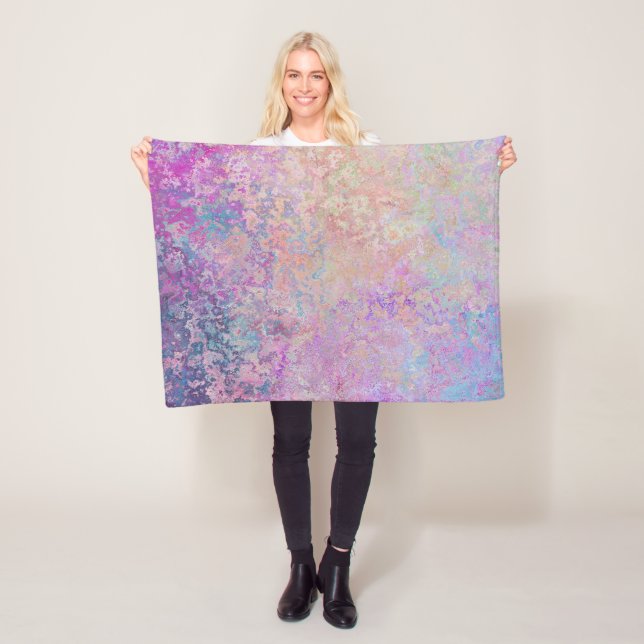 Cobertor De Velo Pó do arco-íris rosa (In Situ)