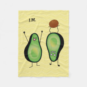 Cobertor De Velo Poço engraçado do verde do handstand dos aplauso