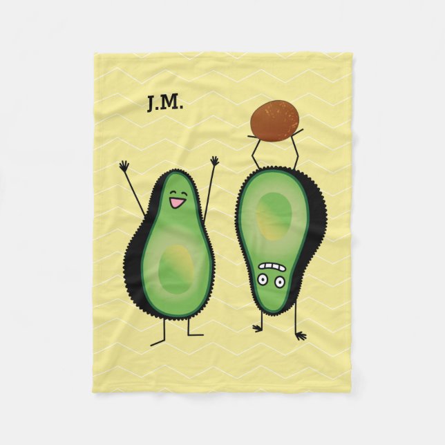 Cobertor De Velo Poço engraçado do verde do handstand dos aplausos (Frente)