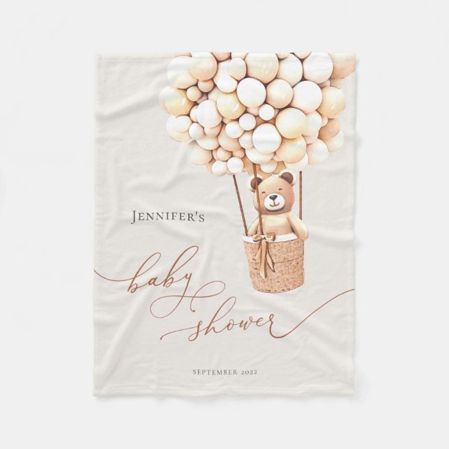 Cobertor De Velo Podemos Esperar! Chá de Bebê (Frente)